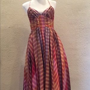 Zac Posen Silk Tie Halter Dress